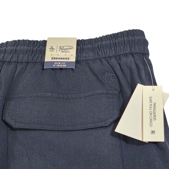 Penguin Mens Slim Fit Stretch Cargo Shorts XXL Dark Sapphire NWT Casual Golf - Picture 6 of 8